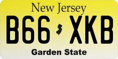 NJ license plate B66XKB