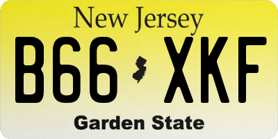 NJ license plate B66XKF