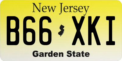 NJ license plate B66XKI