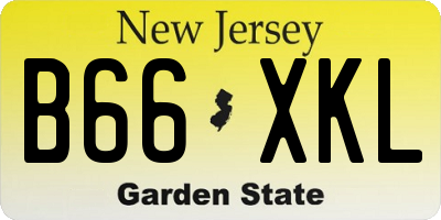 NJ license plate B66XKL