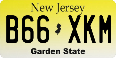 NJ license plate B66XKM