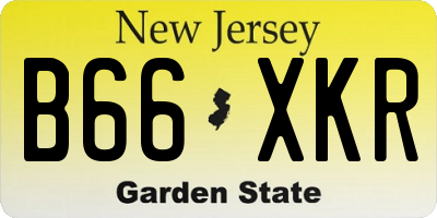 NJ license plate B66XKR