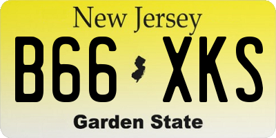 NJ license plate B66XKS