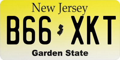 NJ license plate B66XKT
