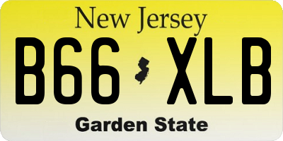 NJ license plate B66XLB