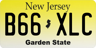 NJ license plate B66XLC