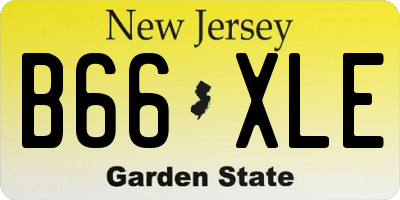 NJ license plate B66XLE