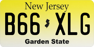 NJ license plate B66XLG