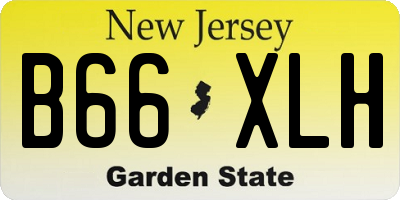 NJ license plate B66XLH