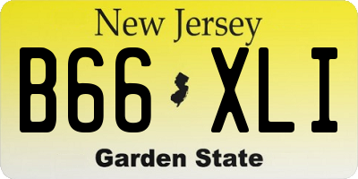 NJ license plate B66XLI