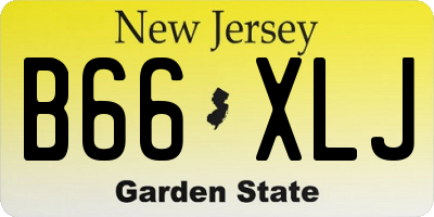 NJ license plate B66XLJ