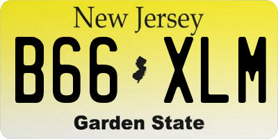 NJ license plate B66XLM