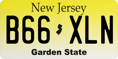 NJ license plate B66XLN