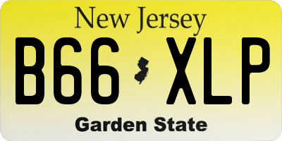 NJ license plate B66XLP