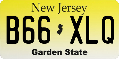 NJ license plate B66XLQ