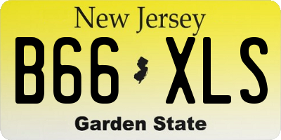 NJ license plate B66XLS
