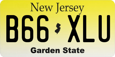 NJ license plate B66XLU