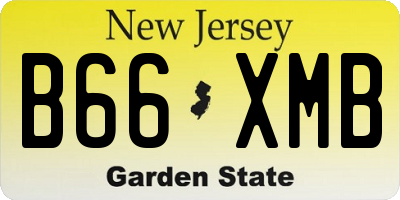 NJ license plate B66XMB