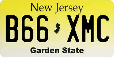 NJ license plate B66XMC