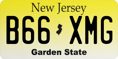 NJ license plate B66XMG