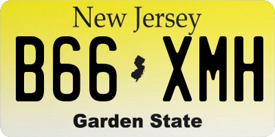 NJ license plate B66XMH