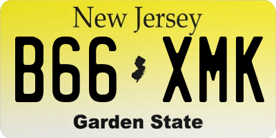 NJ license plate B66XMK