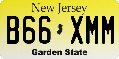 NJ license plate B66XMM