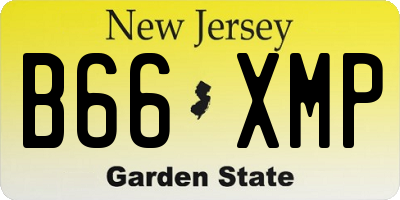 NJ license plate B66XMP