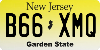 NJ license plate B66XMQ