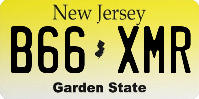 NJ license plate B66XMR