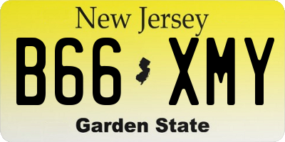 NJ license plate B66XMY