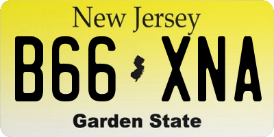 NJ license plate B66XNA