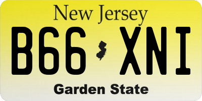 NJ license plate B66XNI