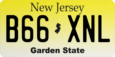 NJ license plate B66XNL