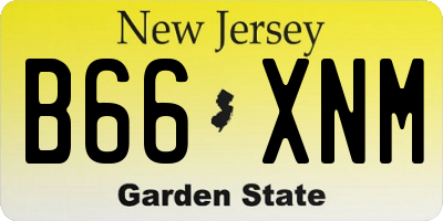 NJ license plate B66XNM