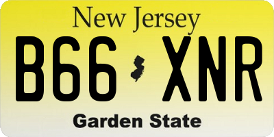 NJ license plate B66XNR
