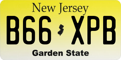 NJ license plate B66XPB