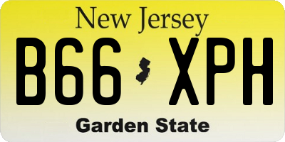 NJ license plate B66XPH