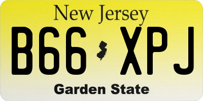 NJ license plate B66XPJ