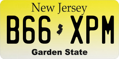 NJ license plate B66XPM