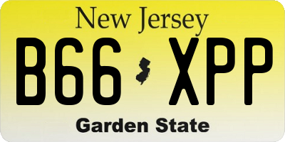NJ license plate B66XPP