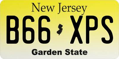 NJ license plate B66XPS