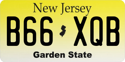 NJ license plate B66XQB