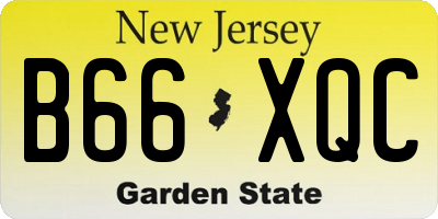 NJ license plate B66XQC