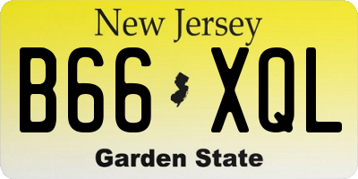 NJ license plate B66XQL