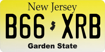 NJ license plate B66XRB