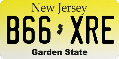 NJ license plate B66XRE