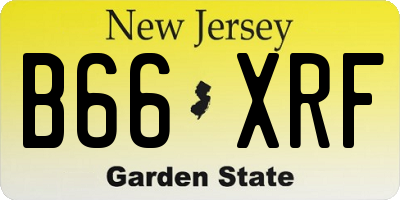 NJ license plate B66XRF