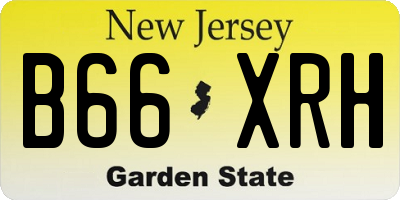 NJ license plate B66XRH