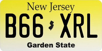 NJ license plate B66XRL